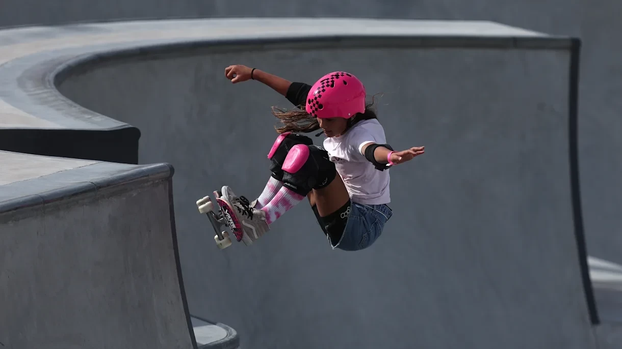 Arisa Trew advanced to the women's final after leading qualification at the World Park Skateboarding Championships ©Getty Images