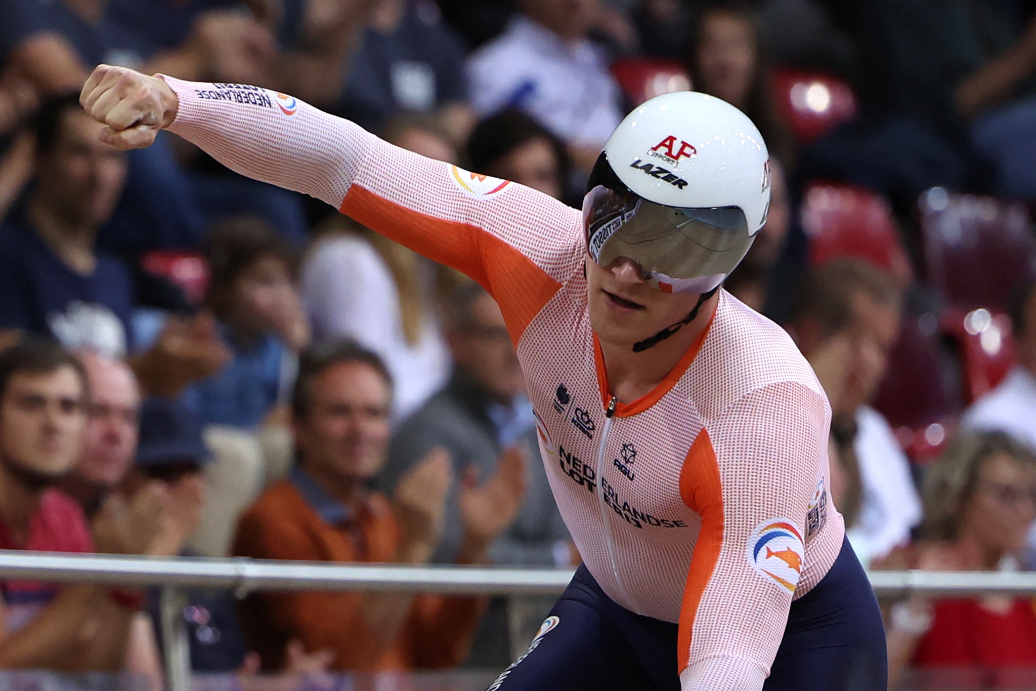 Jeffrey Hoogland led the Dutch team to victory today ©Getty Images