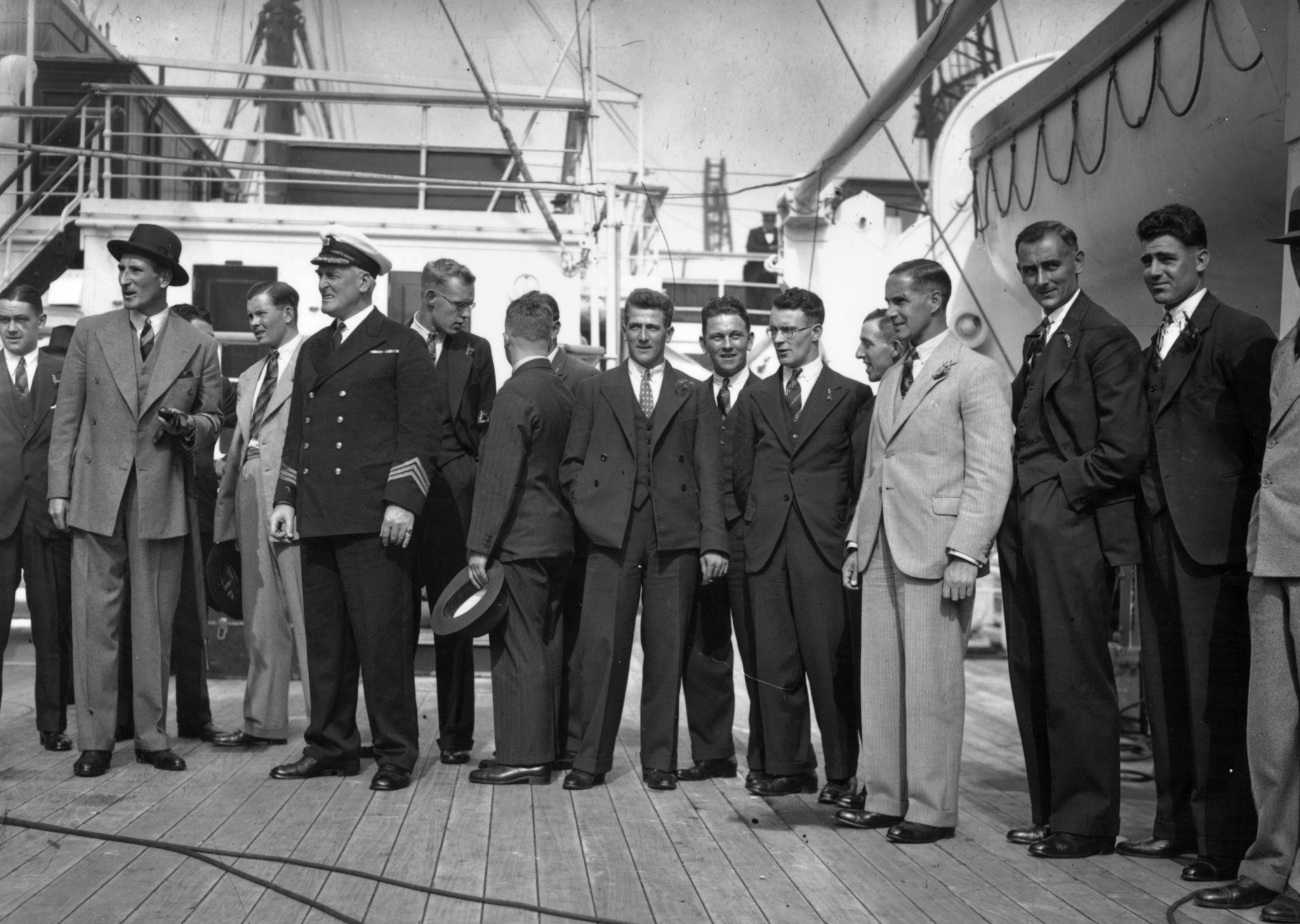 England's cricketers did not travel by air but departed for Australia on the steam ship Orontes in 1932 ©Getty Images