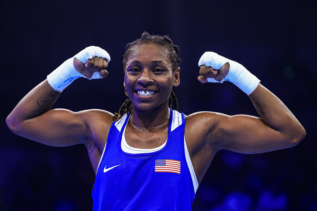 Rashida Ellis will not be able to defend her women's world title due to the American boycott ©IBA