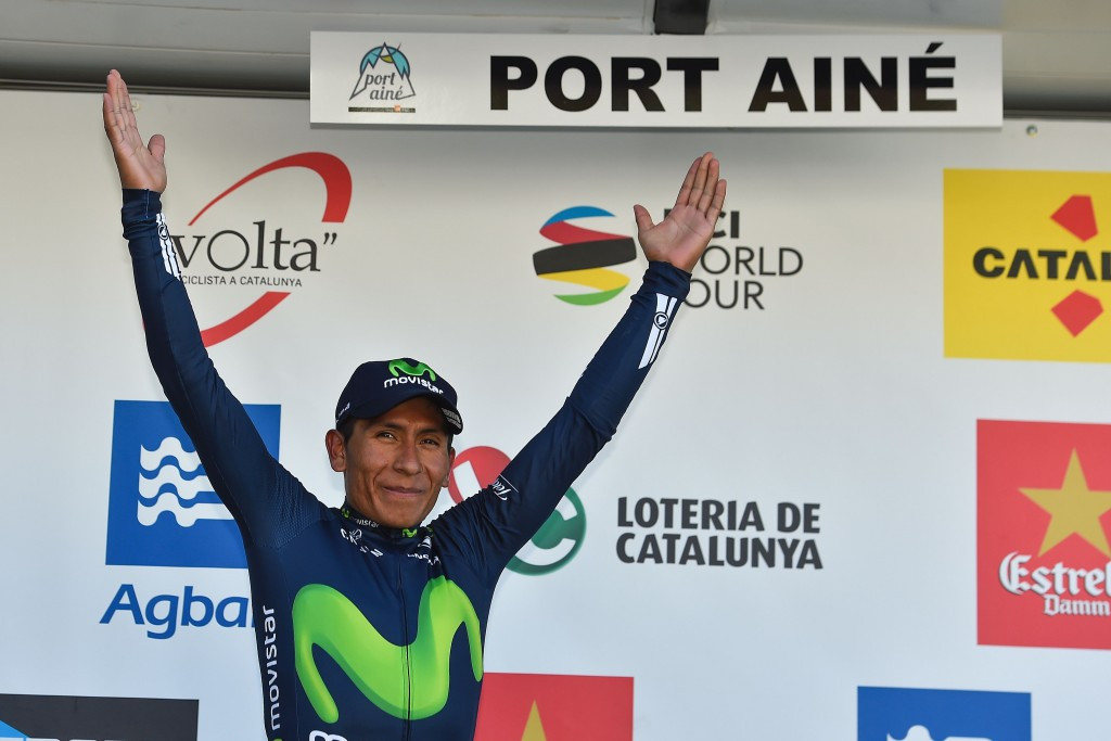 Movistar’s Colombian rider Nairo Quintana took the overall lead at the Volta a Catalunya today ©Getty Images