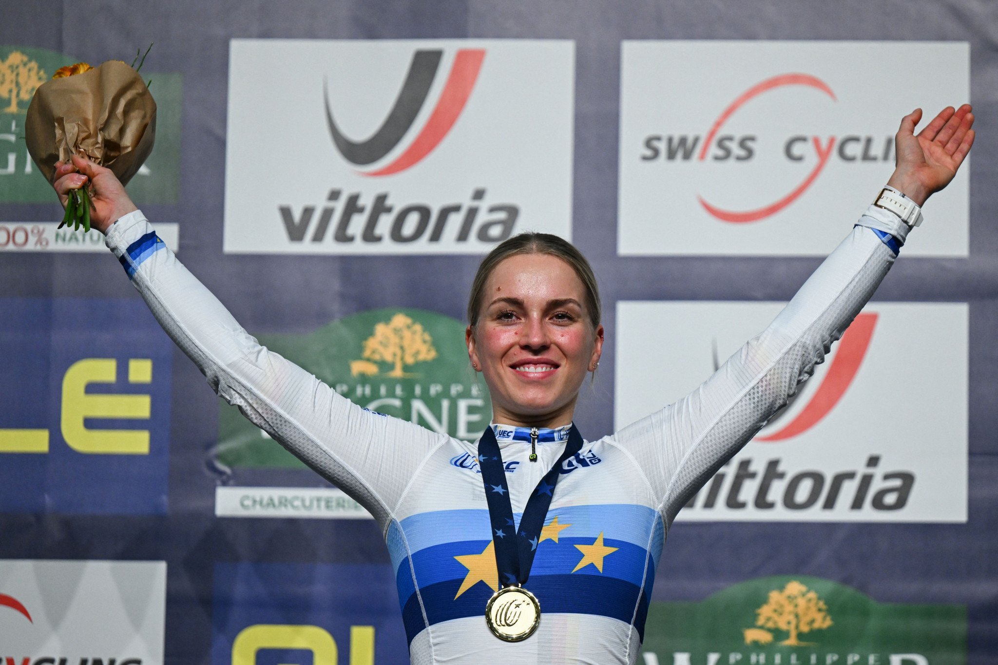 Emma Hinze won one of Germany's two medals on the penultimate day of the European Track Cycling Championships ©Getty Images