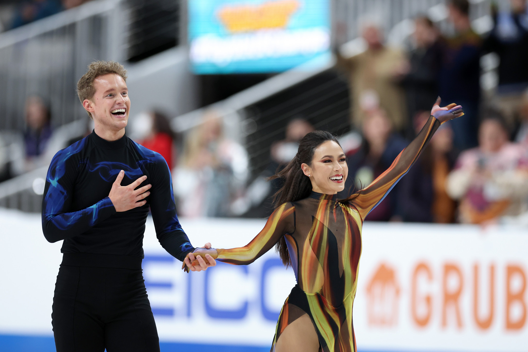 Madison Chock and Evan Bates won ice dance gold in Colorado Springs ©Getty Images