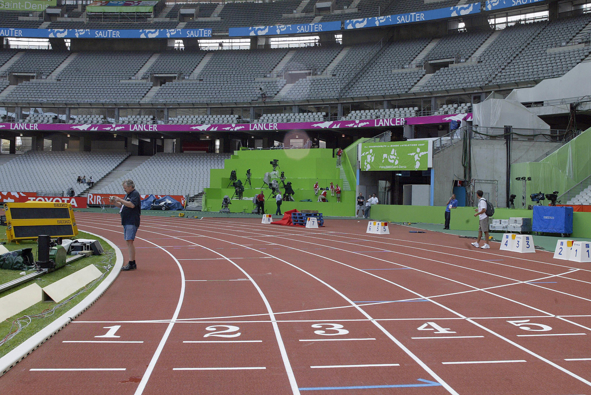 A running track for the Stade de France, a former World Athletics Championships host, needs to be installed for the Olympic Games ©Getty Images