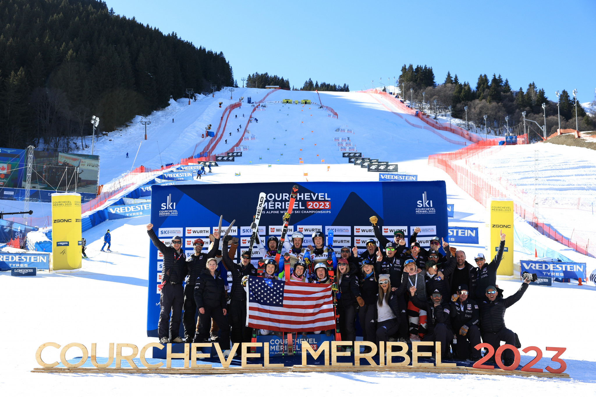 The United States won the mixed team parallel title for the first time at the Alpine World Ski Championships ©Getty Images