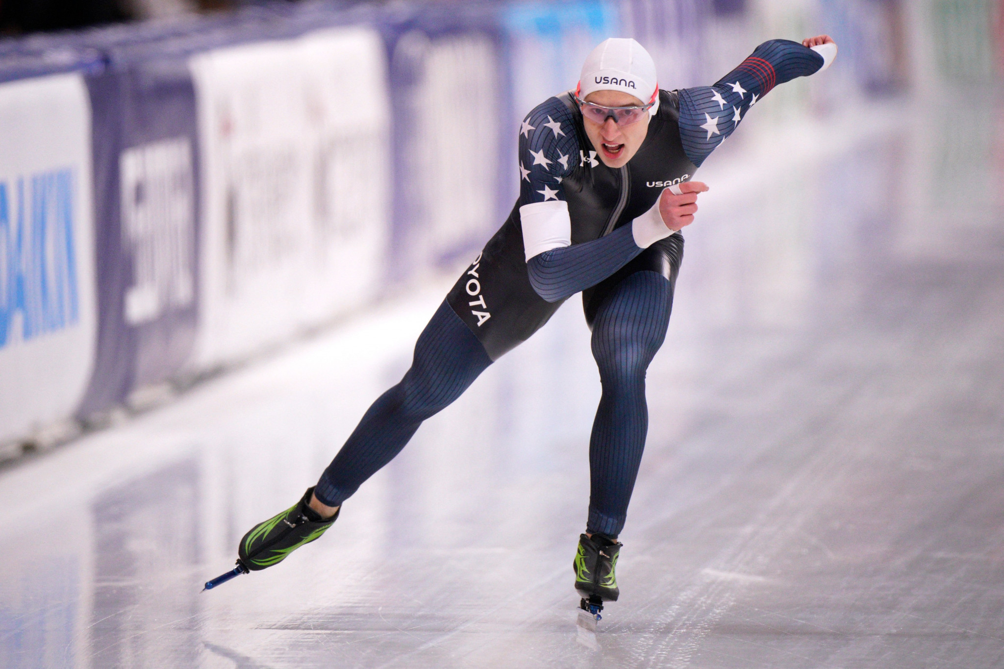 Jordan Stolz of the United States won the men's 1,500m gold in Tomaszów Mazowiecki ©Getty Images