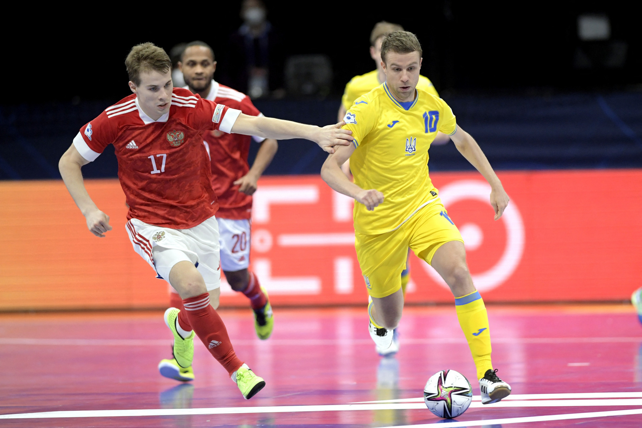 Russia beat Ukraine 3-2 in the European Futsal Championship match before losing the final 4-2 against Portugal ©Getty Images