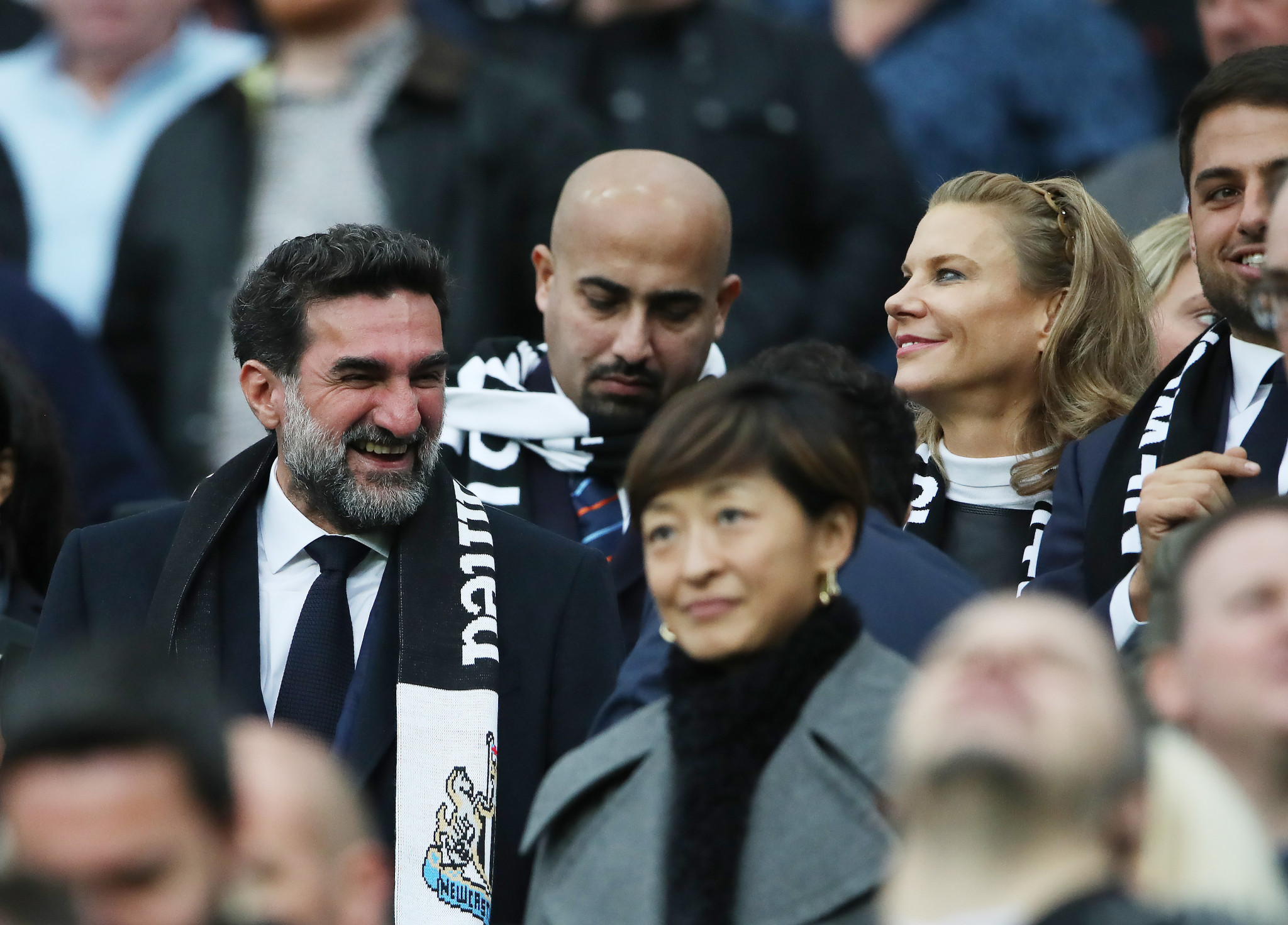 PIF governor Yasir Al-Rumayyan, furthest left, is chair of Premier League club Newcastle United, but Saudi Arabia's rise as a sporting power has brought accusations of sportswashing ©Getty Images