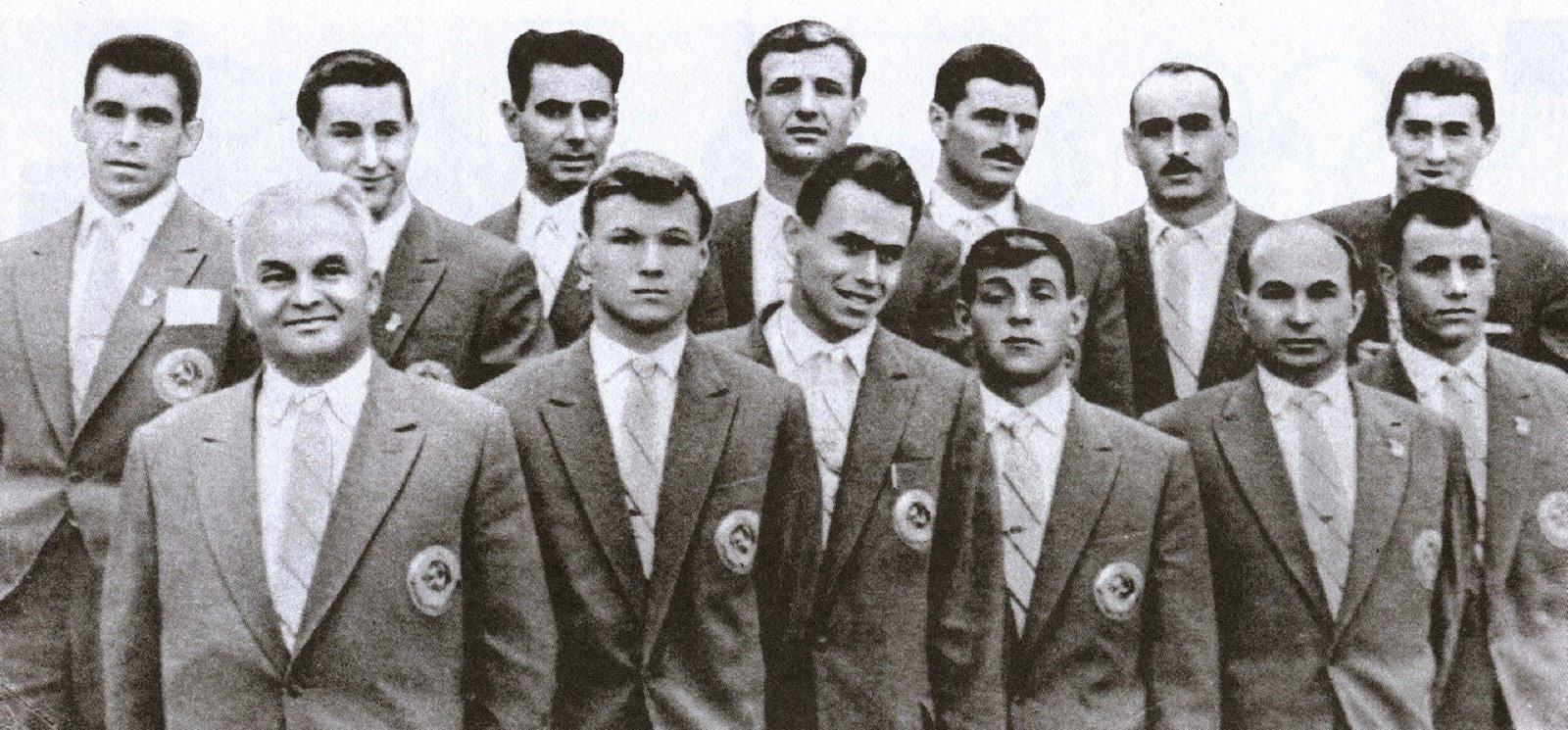 Victor Ageev, third left in the front row, was a member of the Soviet Union water polo team that won the Olympic silver medal at Rome 1960 ©Russian Water Polo Federation