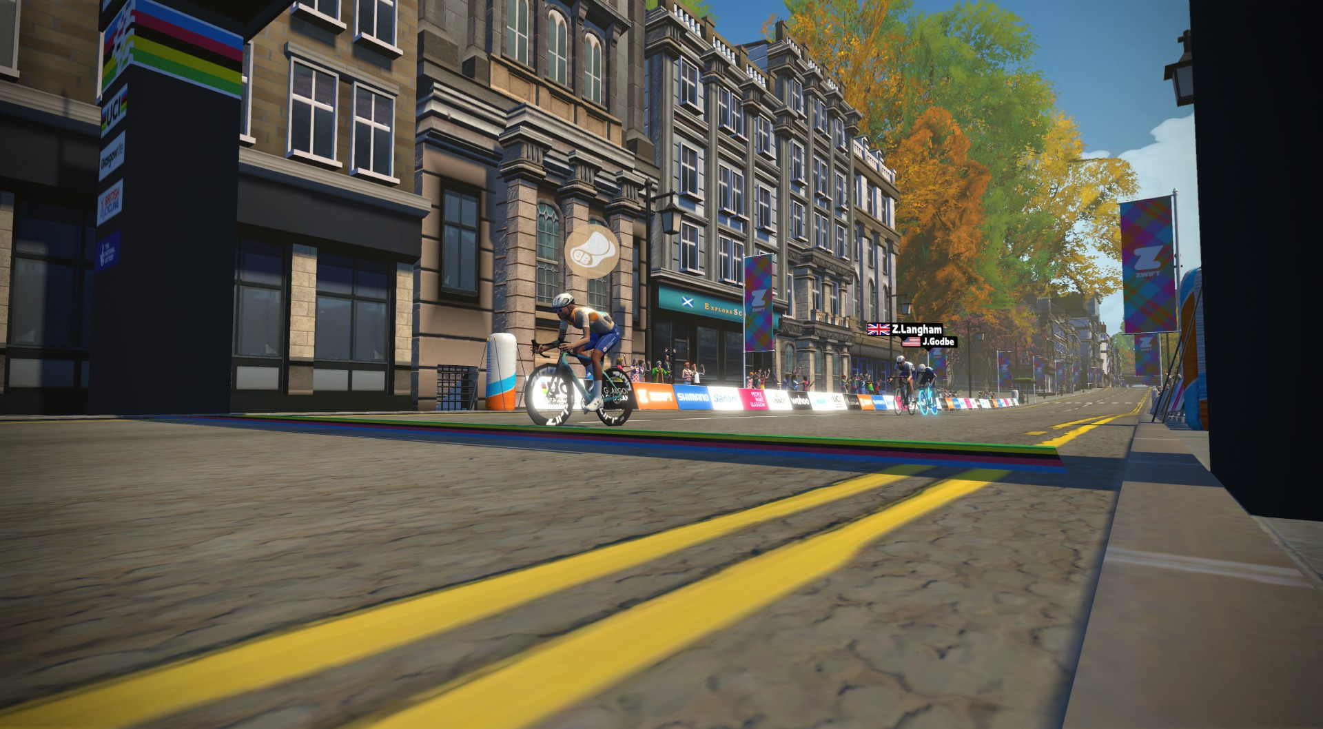 The Netherlands' Loes Adegeest made it back-to-back UCI Cycling Esports World Championships titles in Glasgow ©Zwift