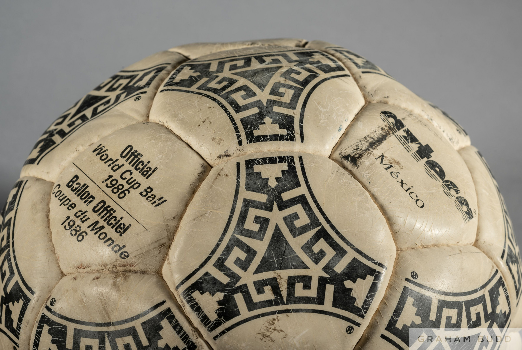 Graham Budd Auctions are selling the ball used in the 1986 FIFA World Cup final won by Argentina 3-2 against West Germany in Mexico City ©Graham Budd Auctions