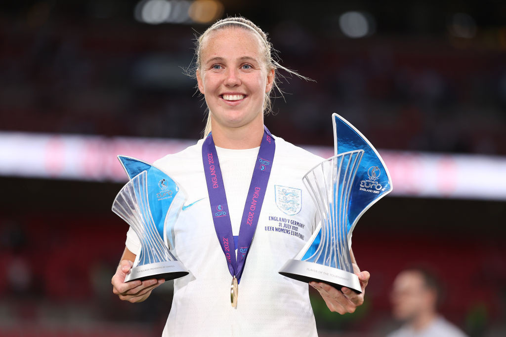 Beth Mead, who received the top goalscorer and player of the tournament awards after helping England win the UEFA Women's Euro 2022 competition is one of three nominations for the FIFA Women's Player of the Year ©Getty Images