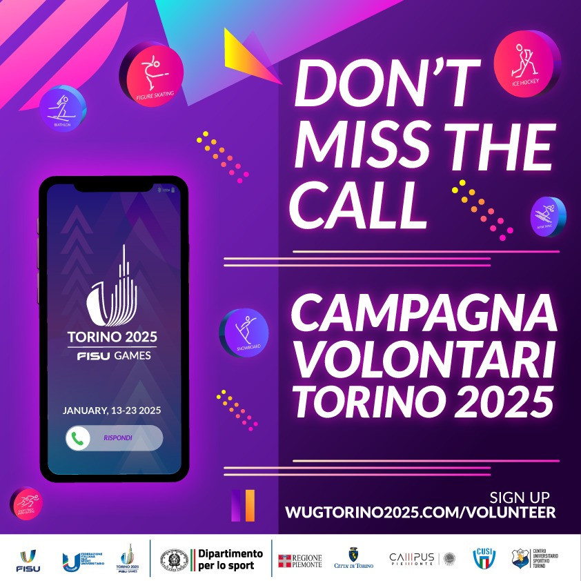 Turin 2025's volunteer drive has been given the slogan 