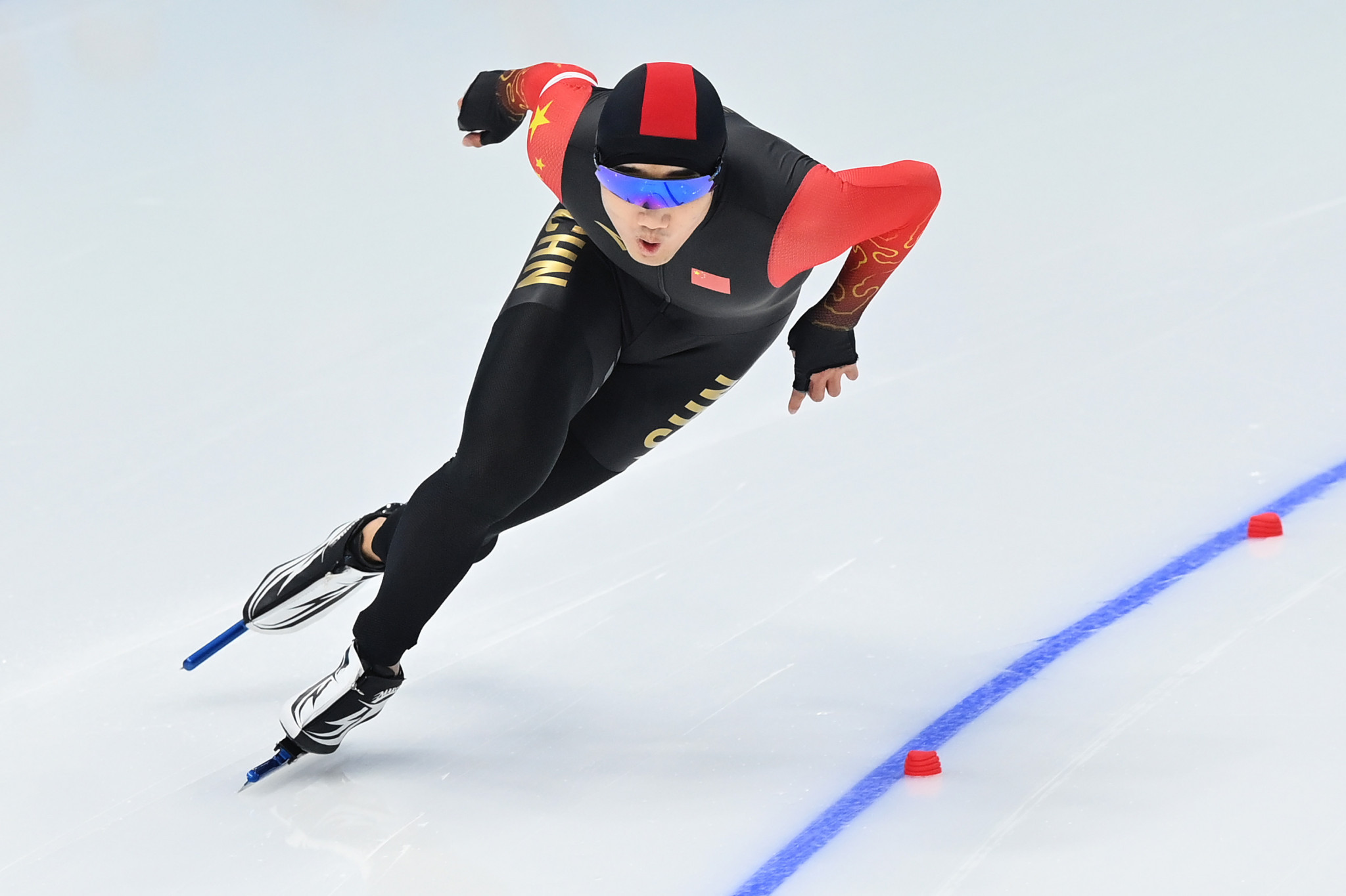 Gao Tingyu's victory in the men's 500 metres was China's only speed skating gold at Beijing 2022 ©Getty Images