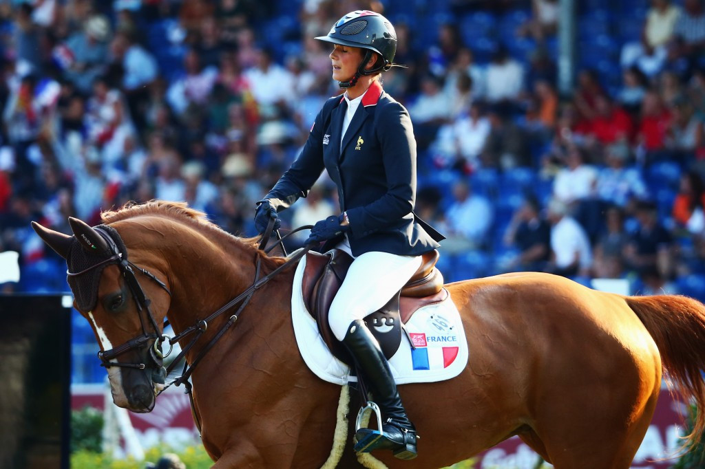 Penelope Leprevost has established a two second lead in the Jumping World Cup Final
