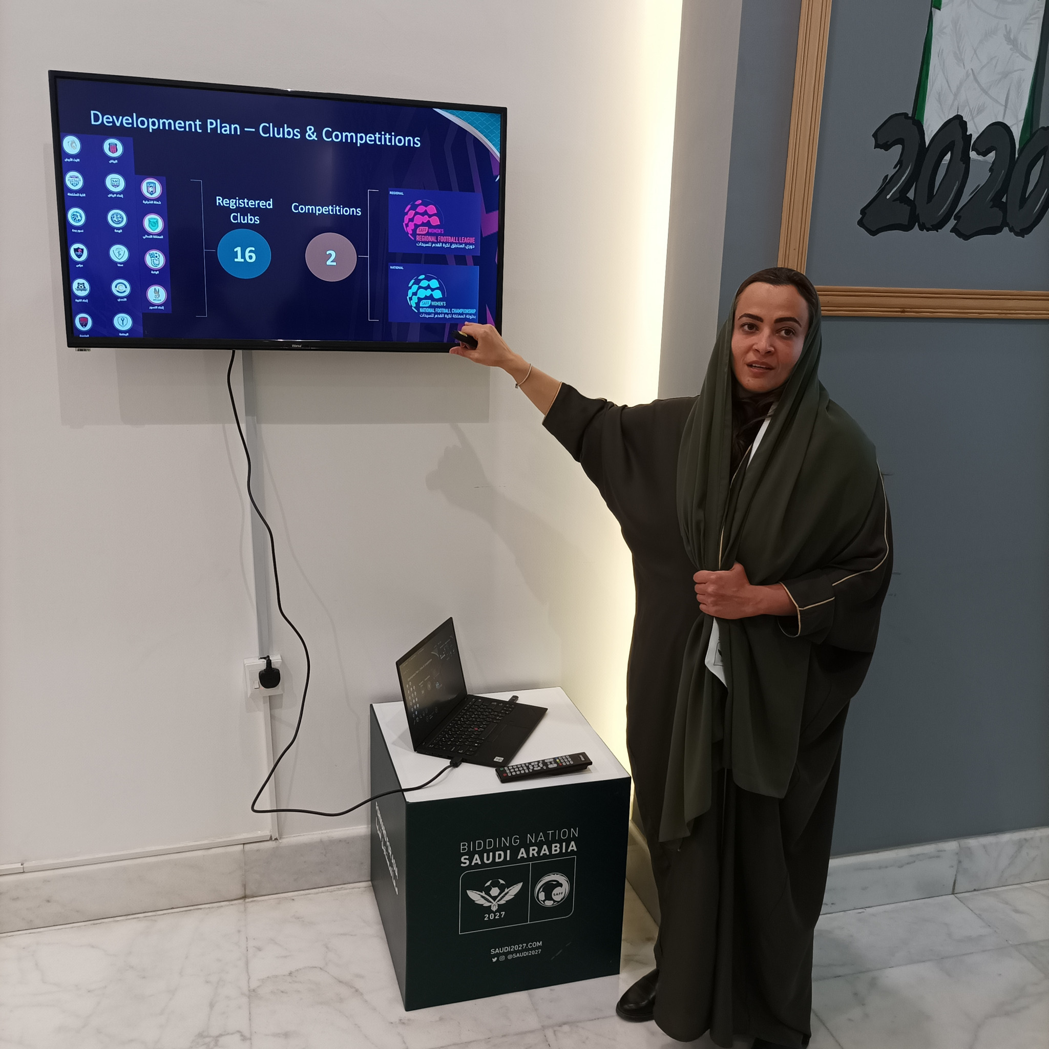 Saudi Arabian Football Federation women's director Lamia Al-Bahyan was recognised for her efforts in launching the Saudi women's league ©ITG