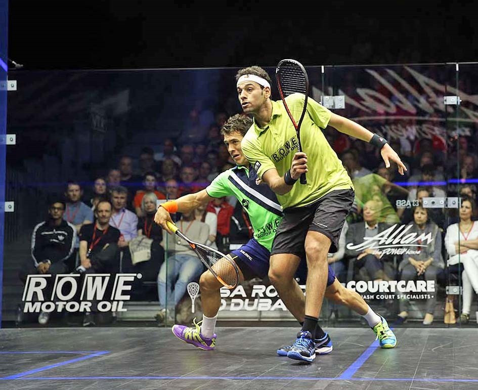 World number one Mohamed Elshorbagy helped ensure Egypt will have three men in the semi-finals of the PSA British Open for the first time in the modern era ©squashpics.com