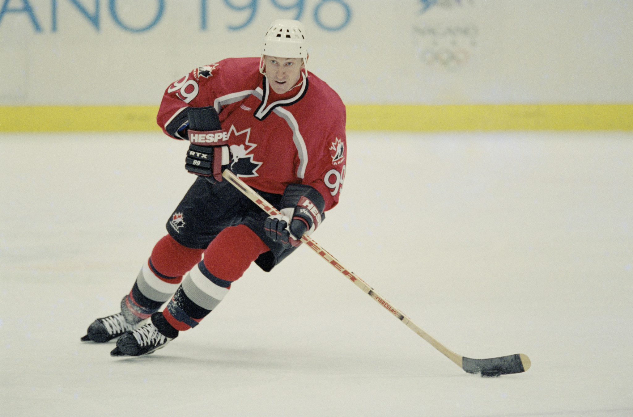 The 'Great One' Wayne Gretzky became an Olympian at last with Canada but did not win a medal ©Getty Images