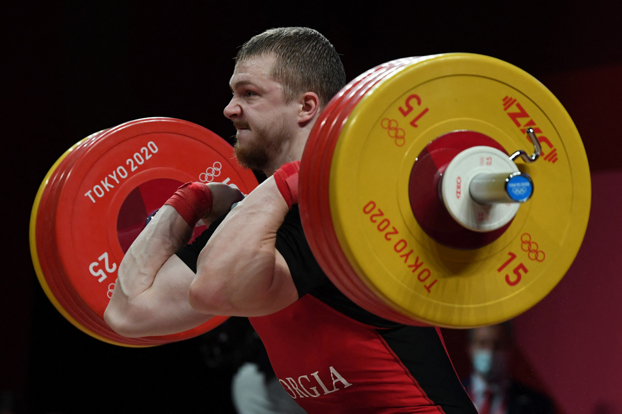 Anton Pliesnoi of Georgia is one of four male weightlifters to have tested positive since standing on the podium in Tokyo ©Getty Images
