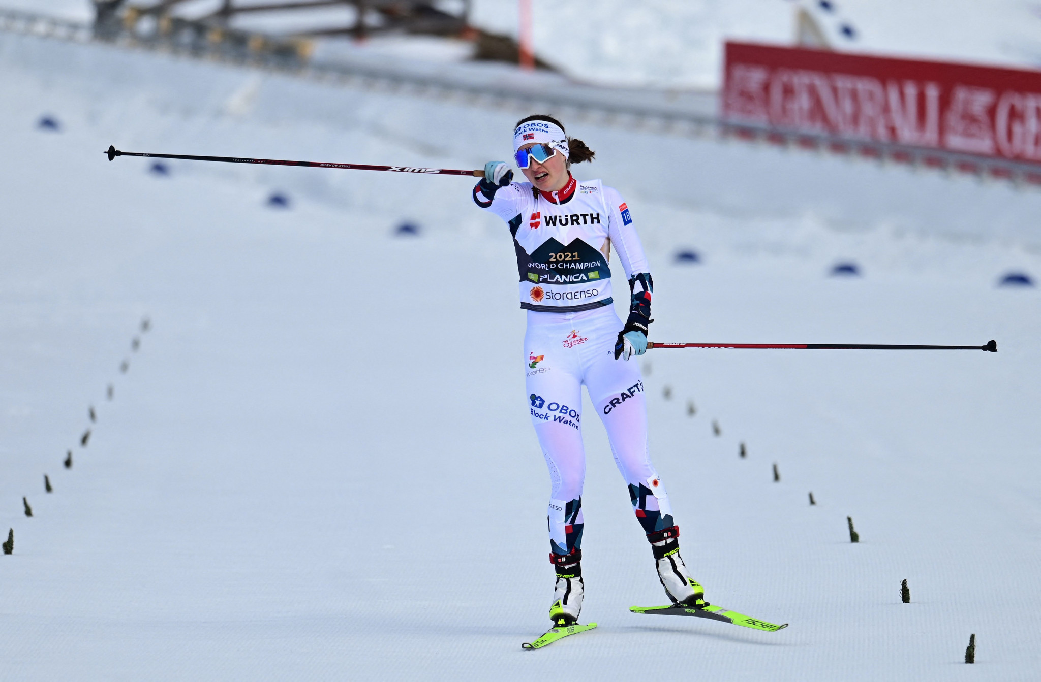 Gyda Westvold Hansen defended her title in the Nordic combined individual normal hill 
©Getty Images