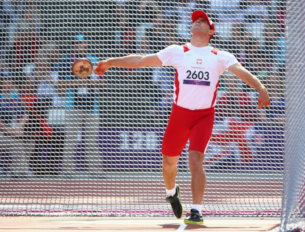 Athens 2004 Paralympic gold medallist Paweł Piotrowski won gold in the men's F35/36/37 shot put 
