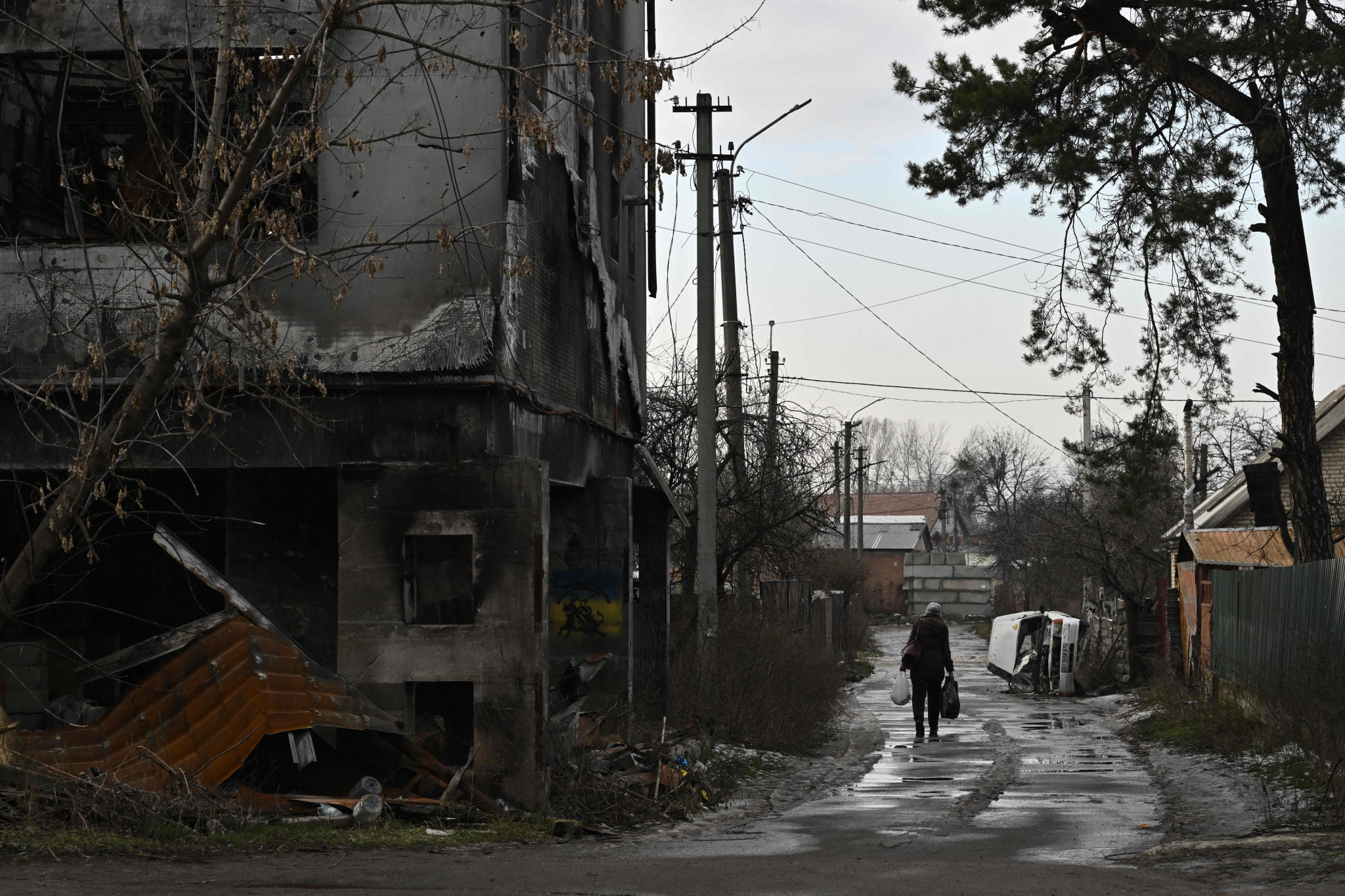 Yaroslav Amosov helped Ukrainian troops recapture his home city of Irpin from Russian occupation last March ©Getty Images