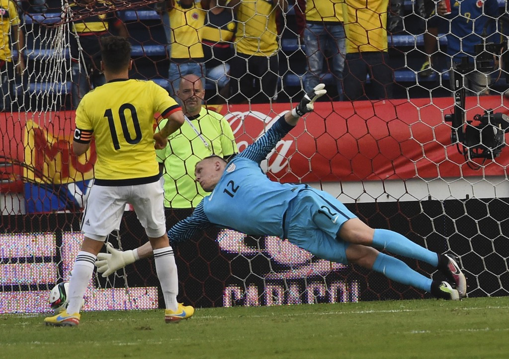 Juan Quintero equalised for Colombia from the penalty spot
