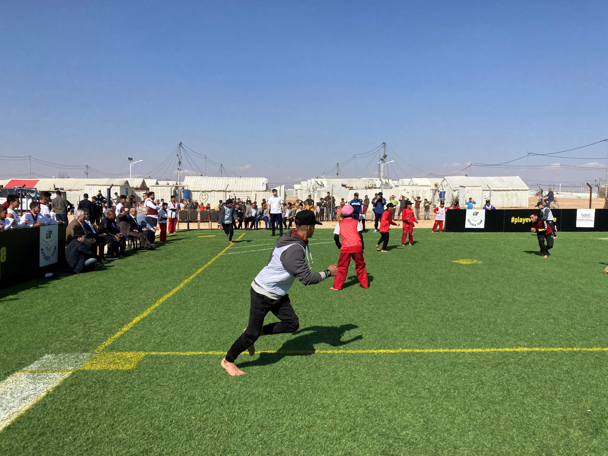 Baseball5 was displayed prominently on the first day of the Hopes and Dreams Sports Festival, and World Taekwondo seeks further International Federations as partners for the THF's work ©ITG