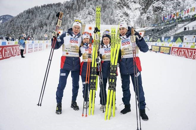 Norway claimed two golds and two silvers on a historic day in Planica ©FIS
