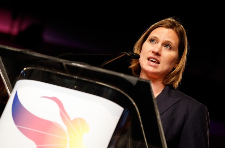 Angela Ruggiero, who retired from women's ice hockey in 2011 with an Olympic and four world golds, speaking to press earlier this year on behalf of the Los Angeles 2024 Olympic bid ©Getty Images