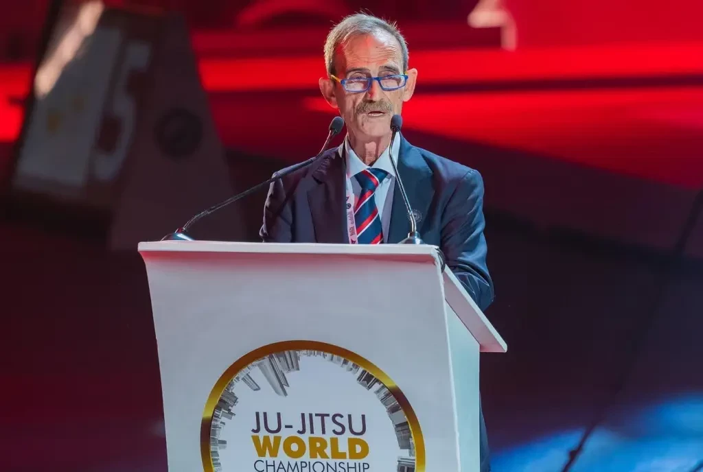JJIF President Panagiotis Theodoropoulos is looking to increase competitive ju-jitsu participation in Japan ©JJIF