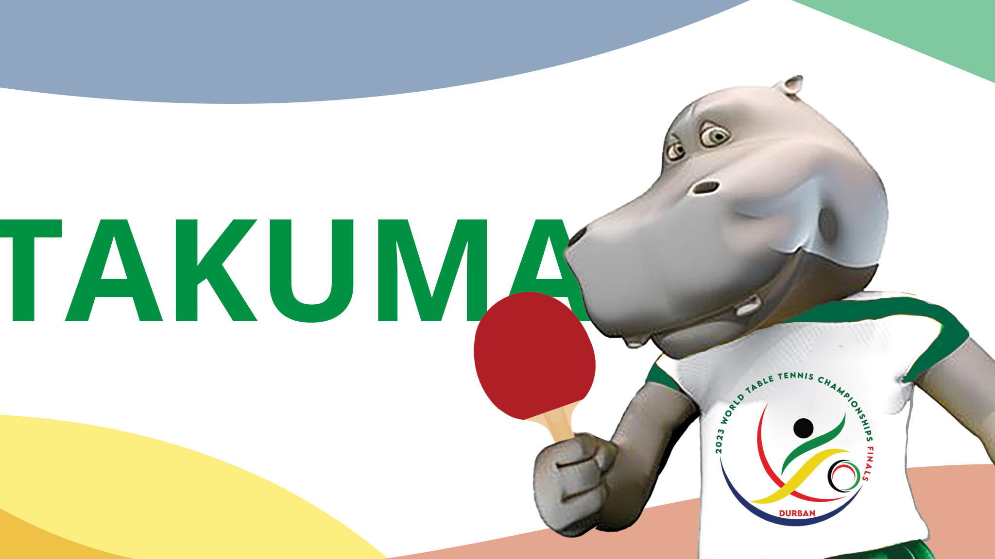 Takuma the hippo has been adopted as the mascot for the 2023 World Table Tennis Championships ©ITTF