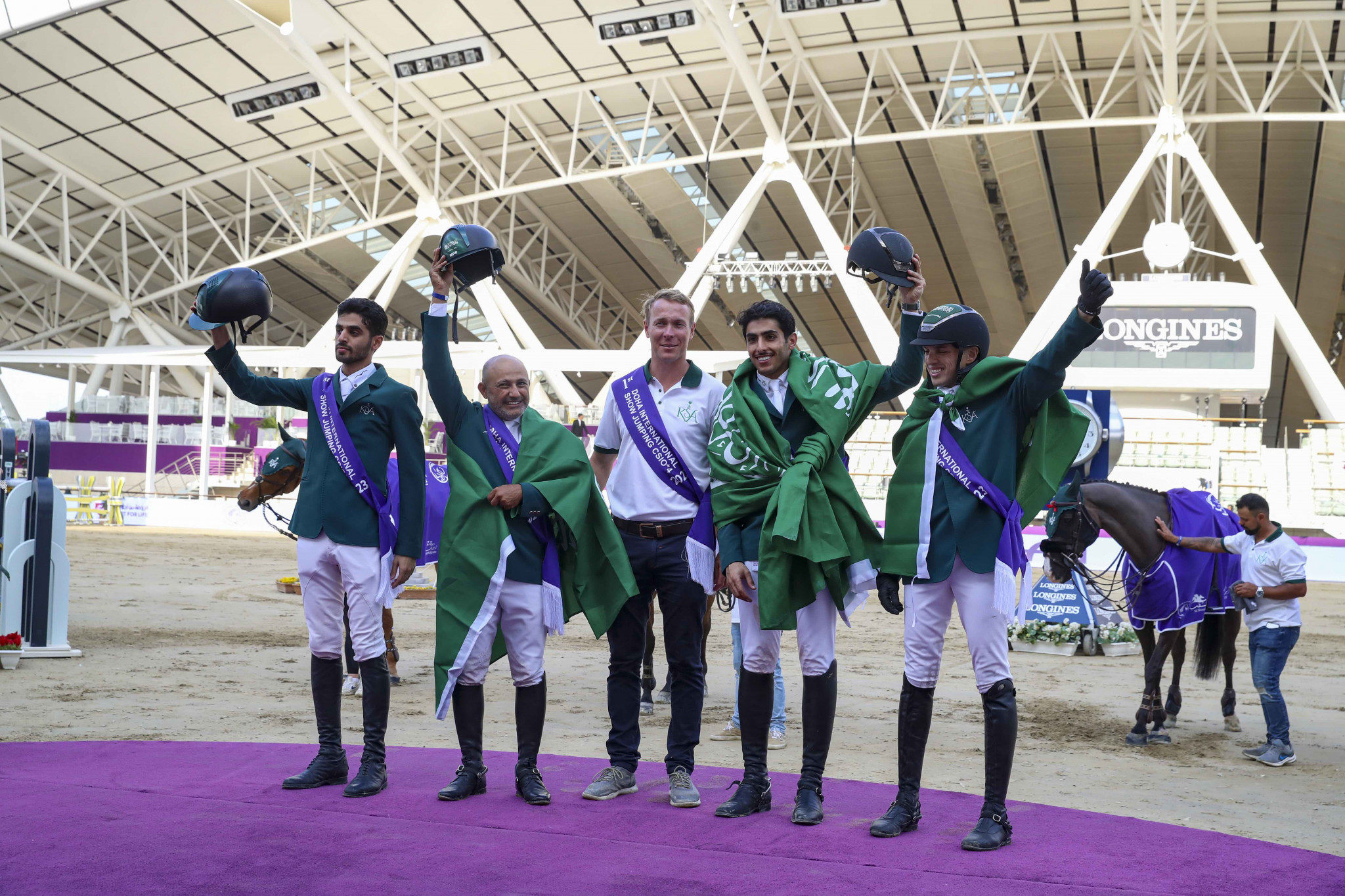 Saudi Arabia topped the scoring at the Nation Cup Olympic qualifier in Doha to reach Paris 2024 ©FEI