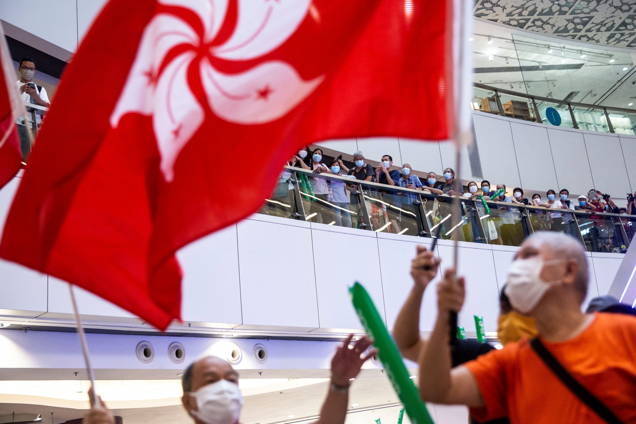Hong Kong uses its own flag and China's national anthem in international sport, but it has proved controversial at several events recently ©Getty Images