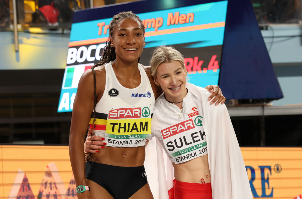 Thiam shatters world pentathlon record at European Athletics Indoor Championships 