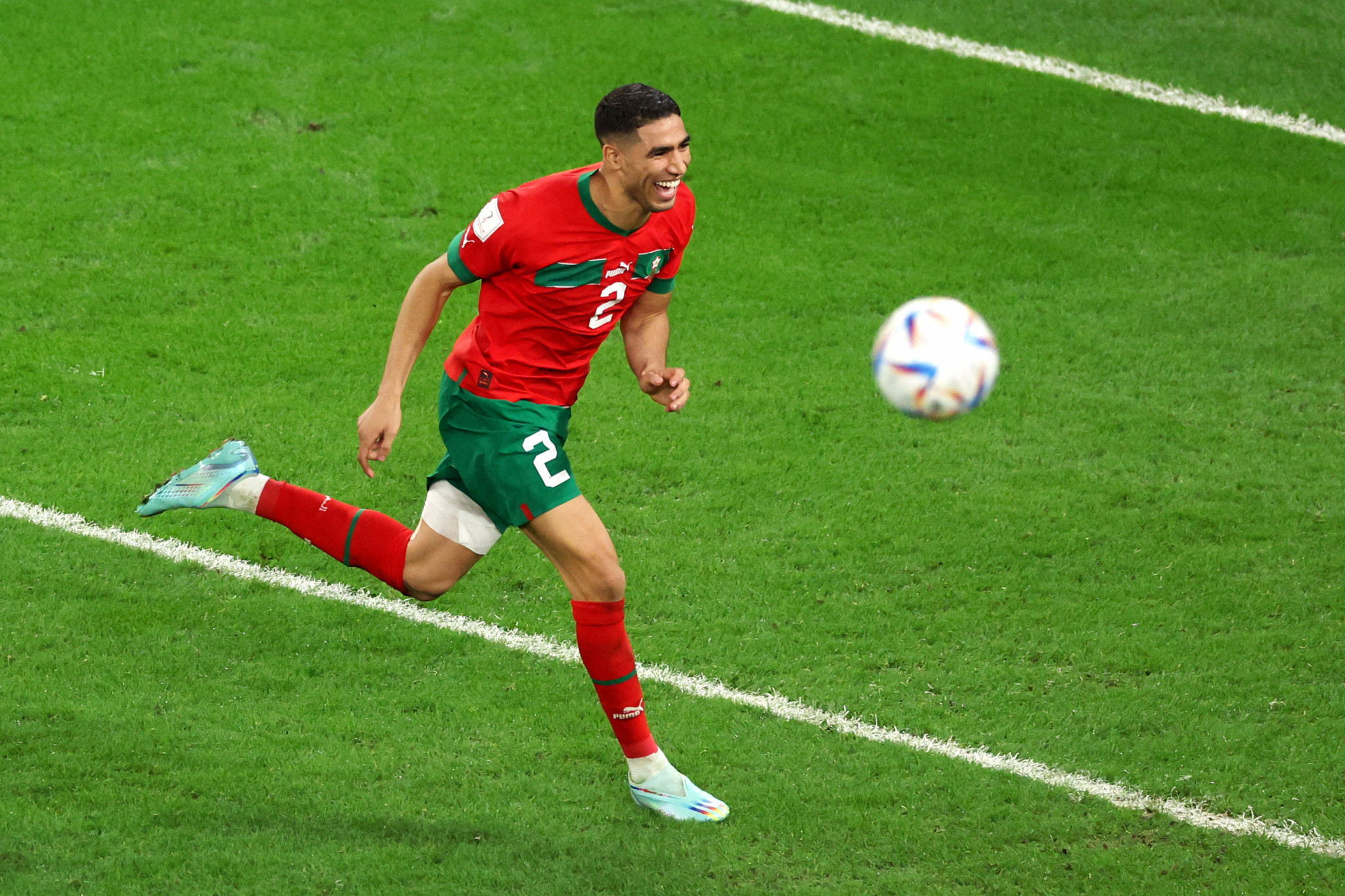 Achraf Hakimi helped Morocco become the first African side to reach the FIFA World Cup semi-finals in Qatar last year ©Getty Images