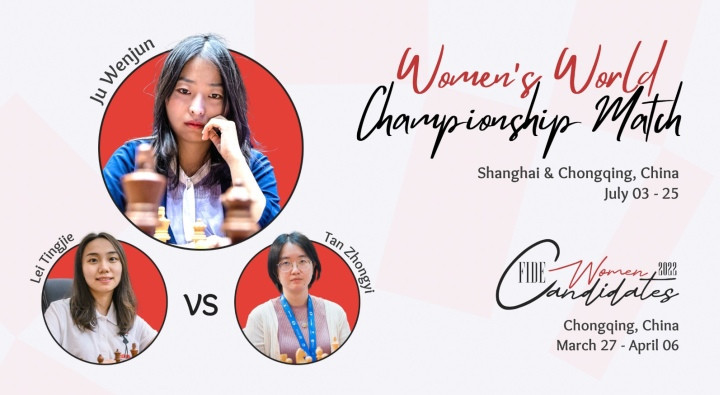 The winner of the Candidates Final will face Ju Wenjun in the 2023 Women's World Chess Championship Match ©FIDE