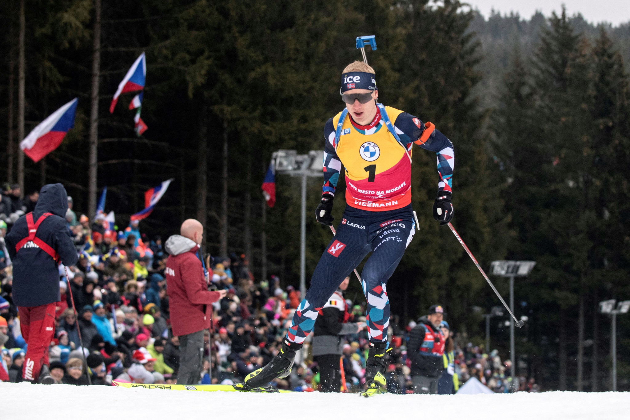 Johannes Thingnes Bø claimed his 16th World Cup title today in the Czech Republic ©Getty Images