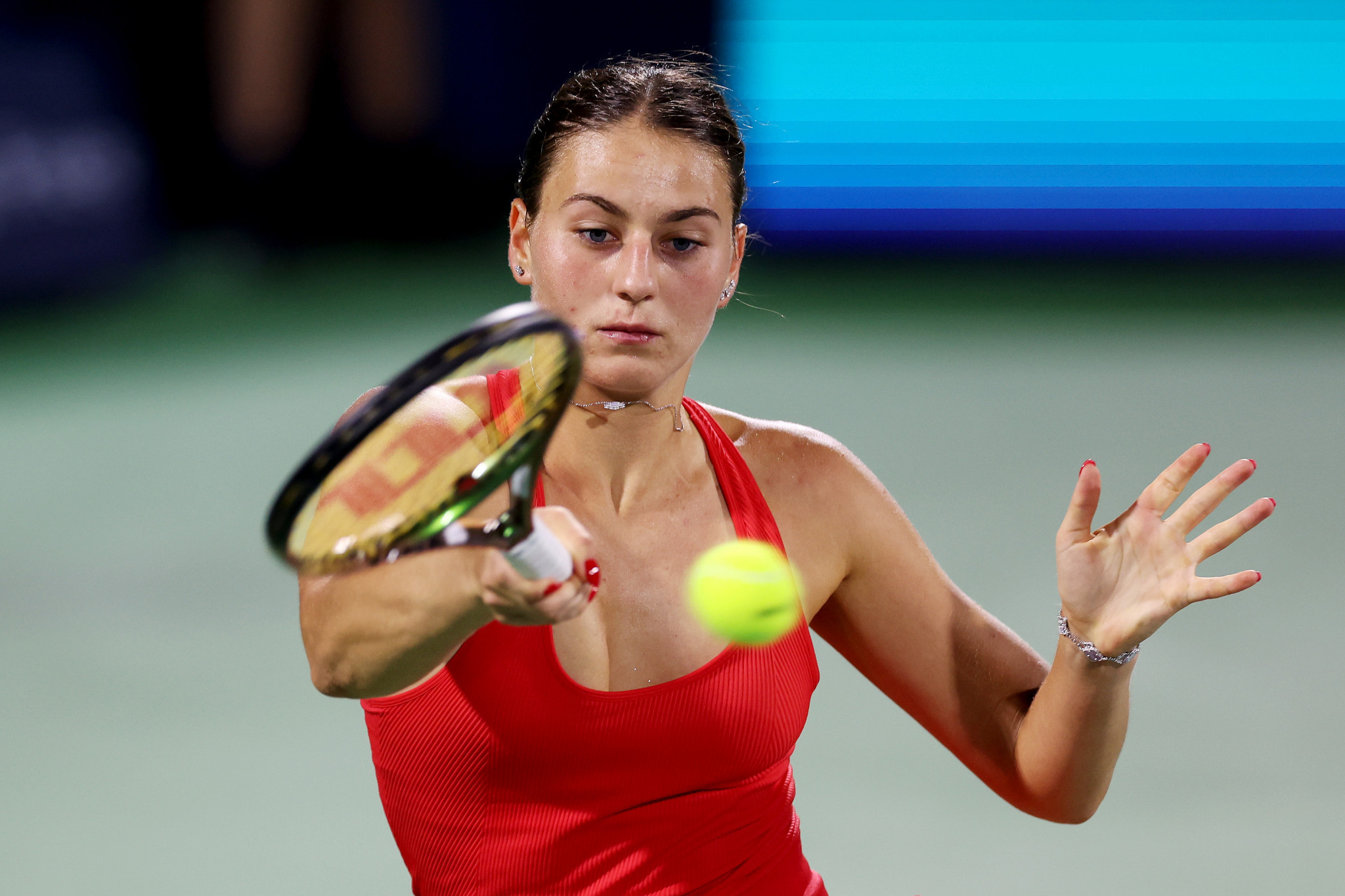 Kostyuk dedicated her win to the people of Ukraine who are suffering from the war against Russia ©Getty Images