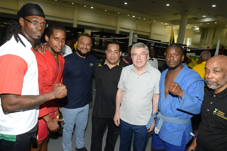 IOC President Thomas Bach met Jamaican sambists in Kingston ©Jamaica Sambo and Combat Sambo Federation 