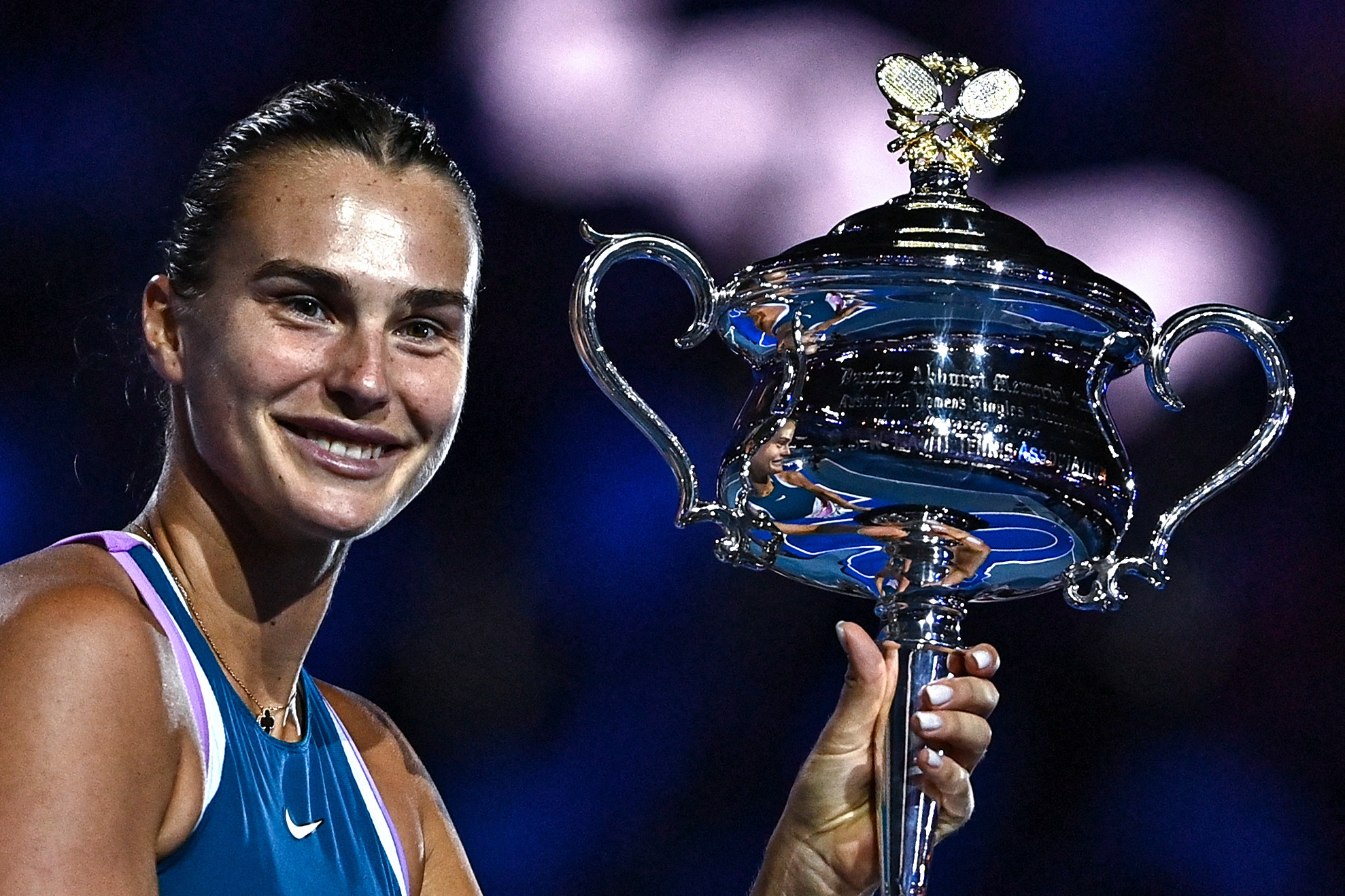Players including Belarus' Aryna Sabalenka, the newly-crowned Australian Open champion, were unable to compete at Wimbledon last year ©Getty Images