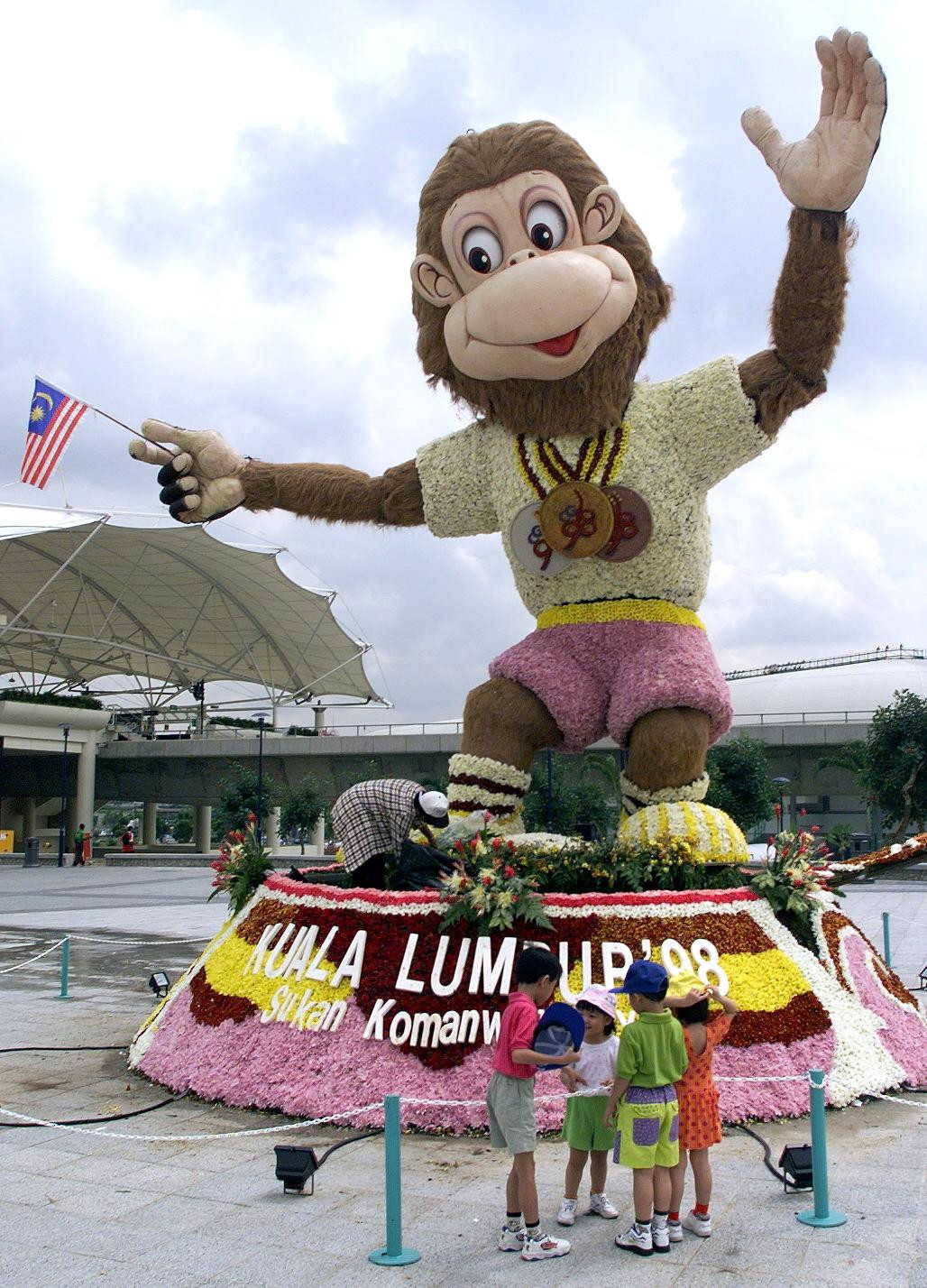 Wira the orangutan was the mascot for the 1998 Commonwealth Games in Kuala Lumpur ©Getty Images