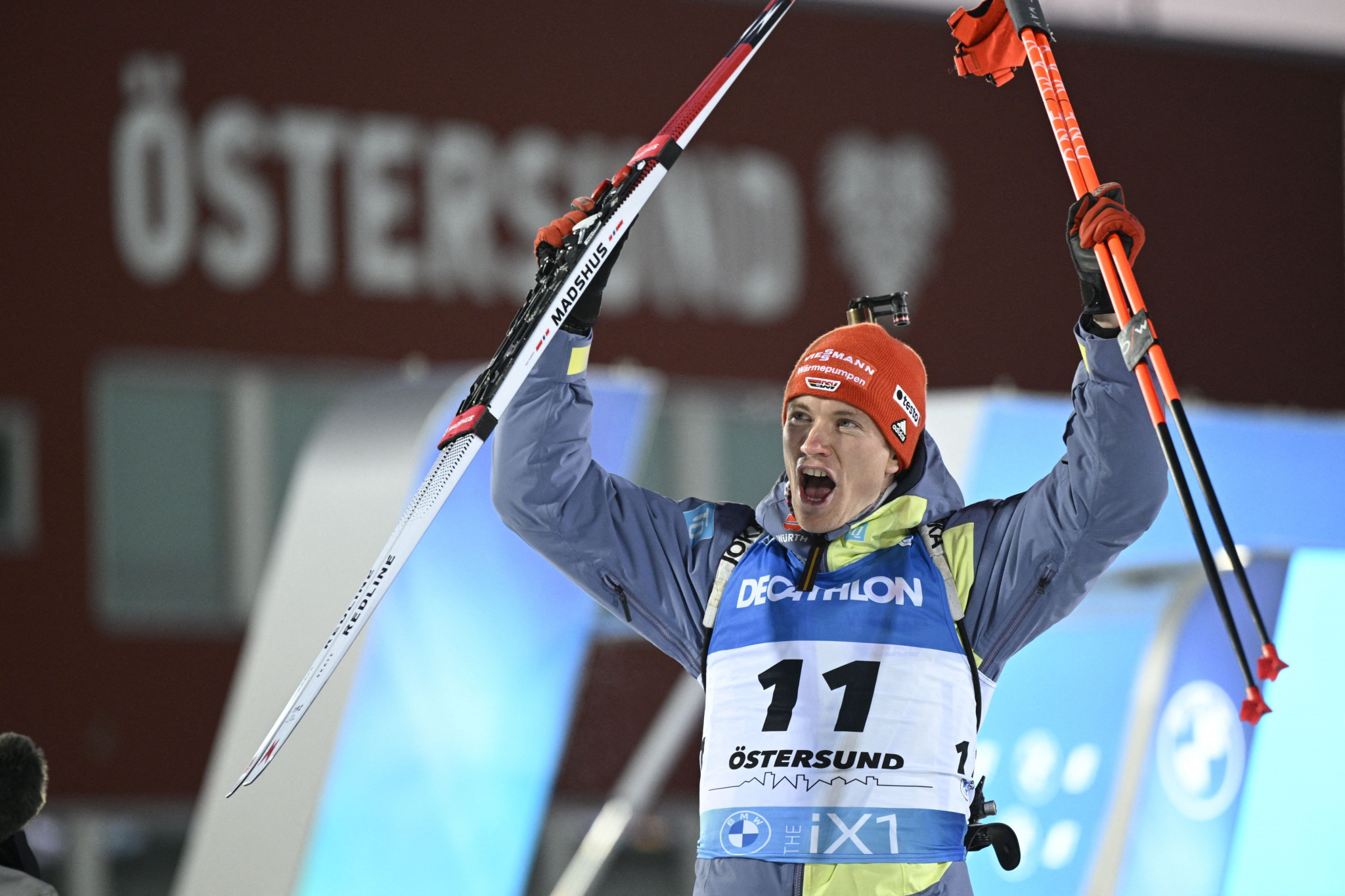 Germany's Benedikt Doll shot clean to earn a first IBU World Cup win of the season ©Getty Images
