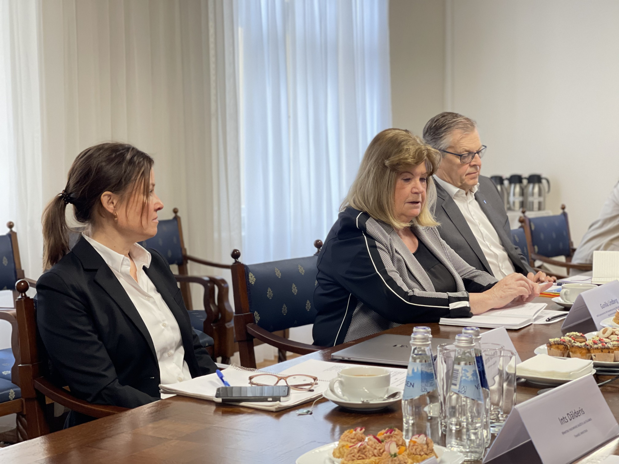 Former SOK secretary general Gunilla Lindberg, centre, who attended the meeting between Sweden and Latvian officials has suspended her membership of the IOC's Future Host Commission for the Olympic Winter Games ©LOK