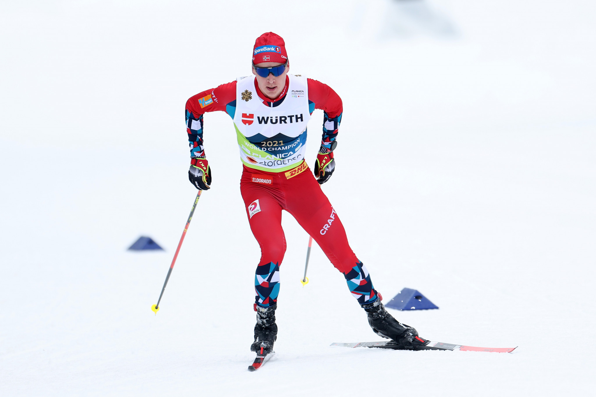 Norway's Simen Hegstad Krüger earned a home FIS Cross-Country World Cup victory in the men's 50km mass start freestyle in Oslo ©Getty Images
