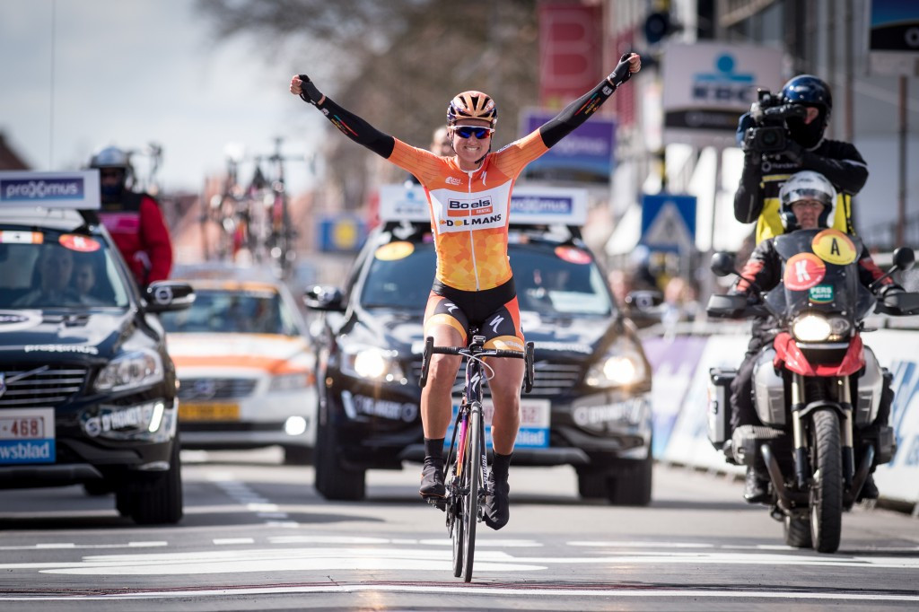 Chantal Blaak soloed to victory to become the UCI Women's World Tour leader