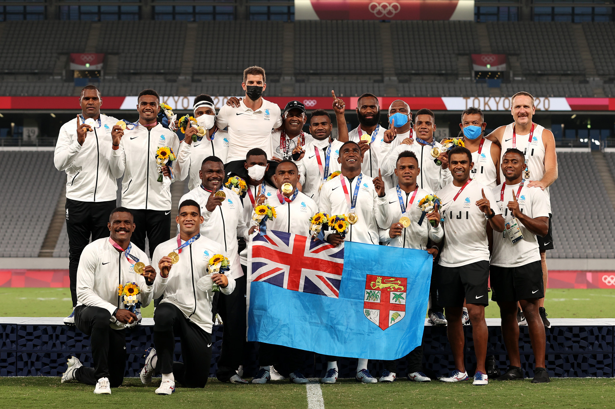 The Fiji Sports Awards are set to honour three years of achievement which includes Fiji's gold medal in rugby sevens at Tokyo 2020 ©Getty Images