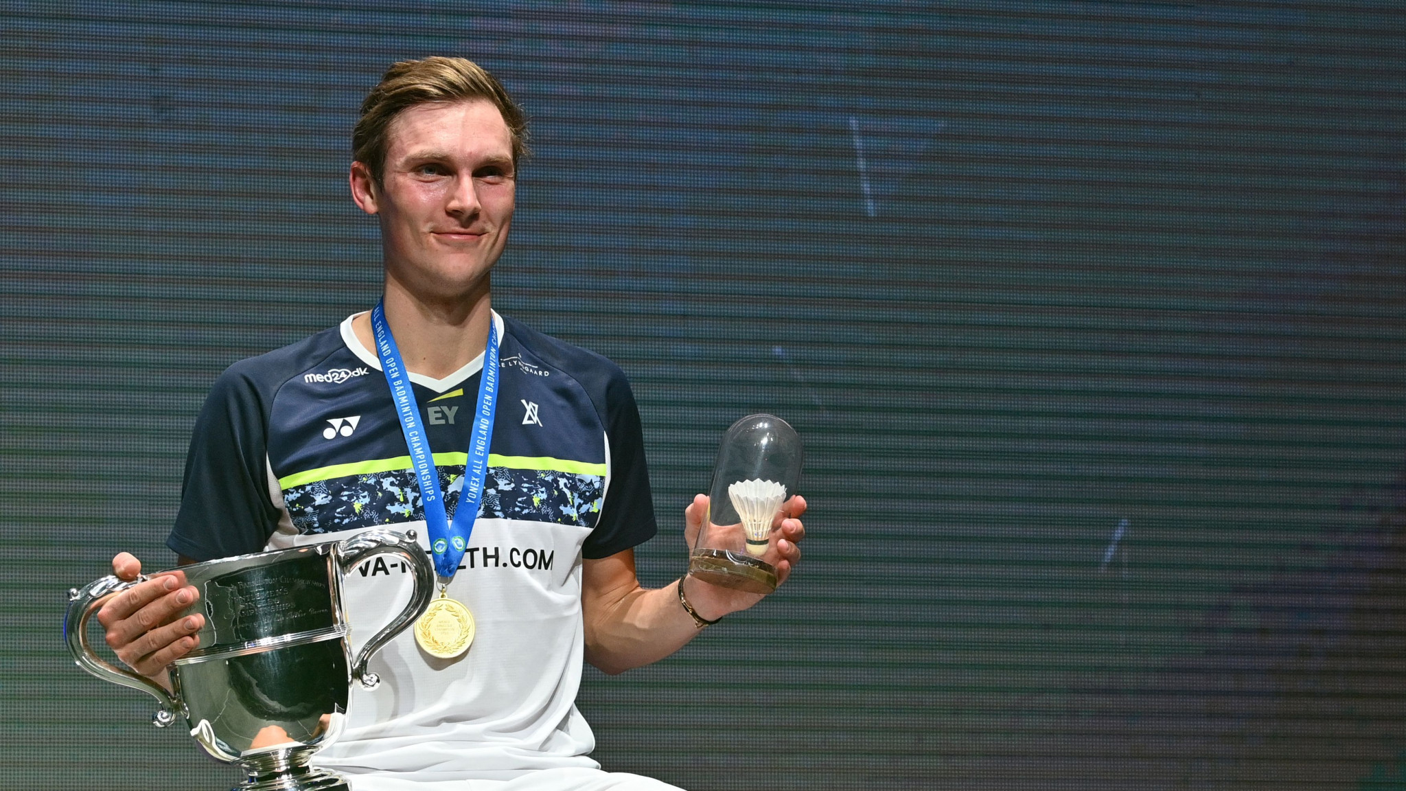 Olympic and world champion Viktor Axelsen of Denmark is set to defend his title at the All England Open ©Getty Images