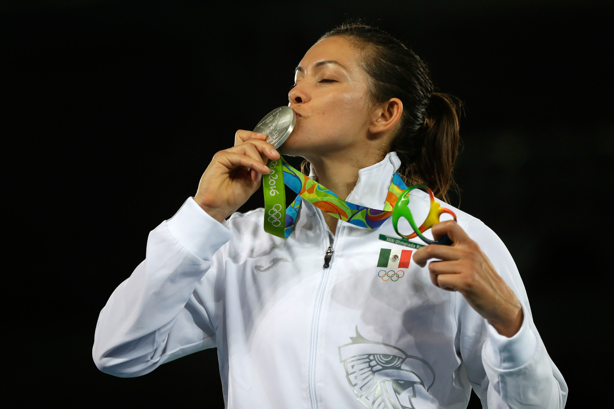 María Espinoza has a full set of Olympic medals ©Getty Images
