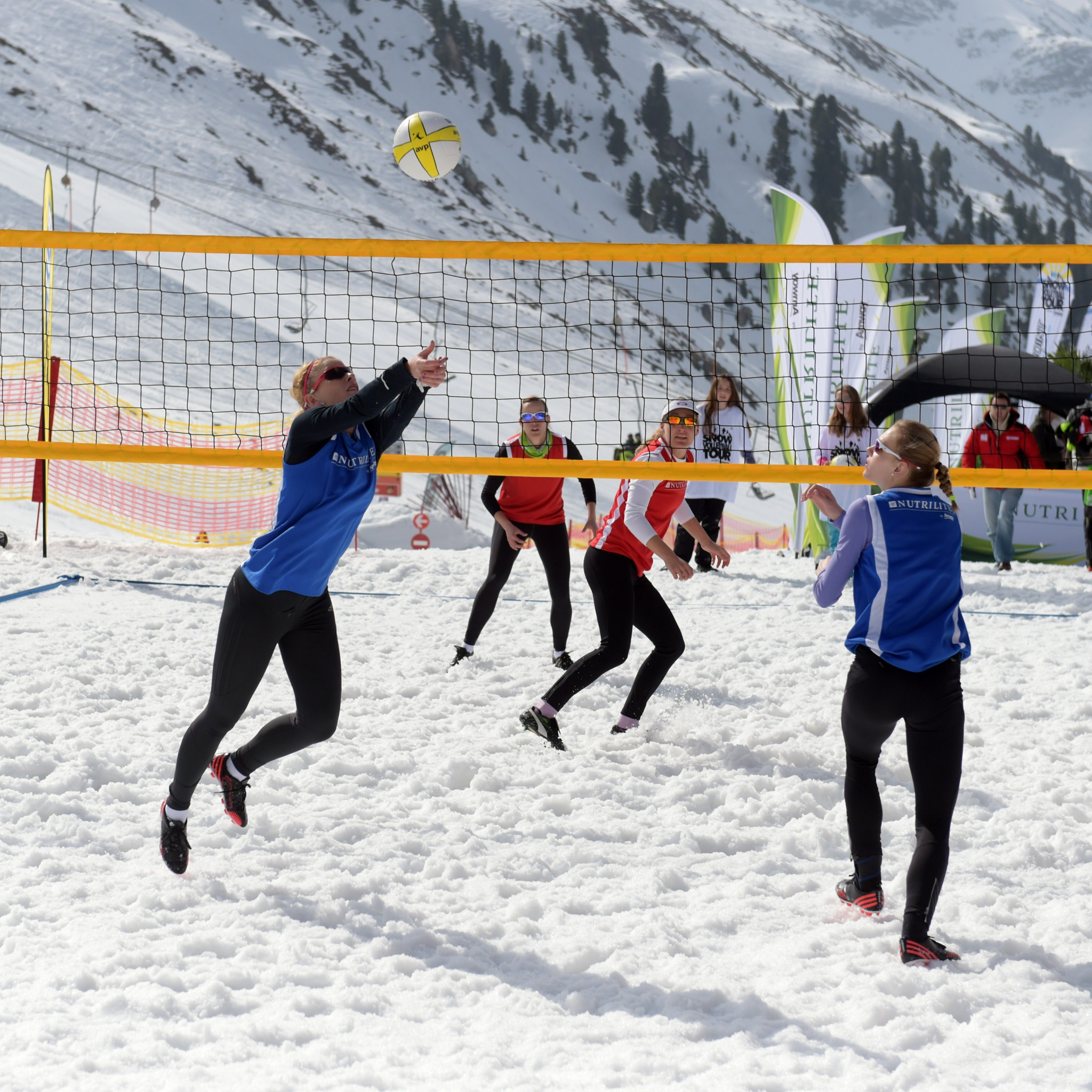 Snow volleyball originated in Austria and is usually played three-a-side ©Getty Images